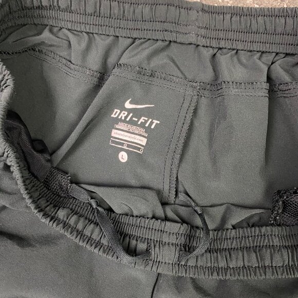 Nike Woven Track Pants Men's Large Black Dri-Fit Ankle Zip Stretch 427149 015 - Picture 8 of 16